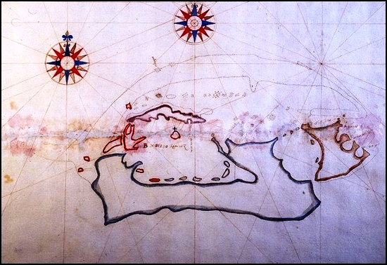 1603 Map of Bermuda by Captain Diego Ramirez