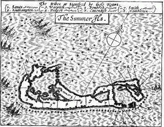 1614 Map of Bermuda by Captain John Smith