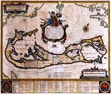 1633 map of Bermuda by Blaeu