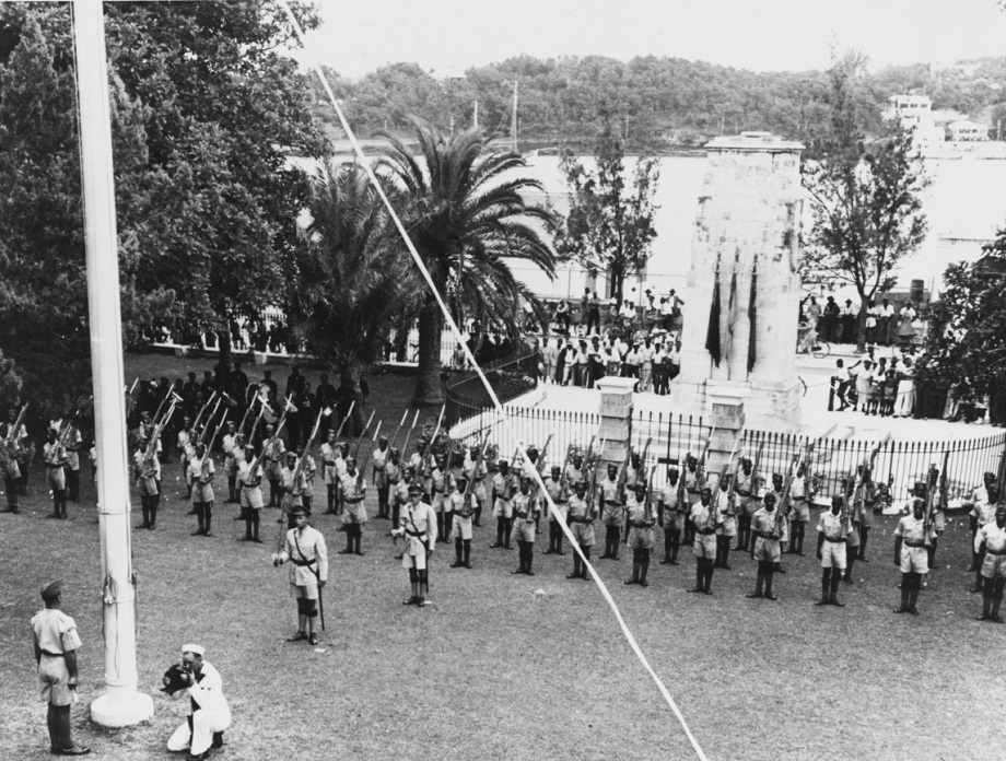 22 September 1944 military parade for US Admiral