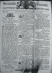 Bermuda Gazette November 12, 1796