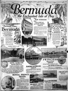 Bermuda advertisement New York Times December 1922