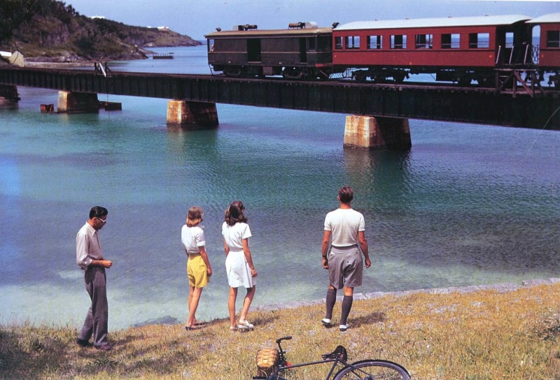 Bermuda Railway over coastal bridge